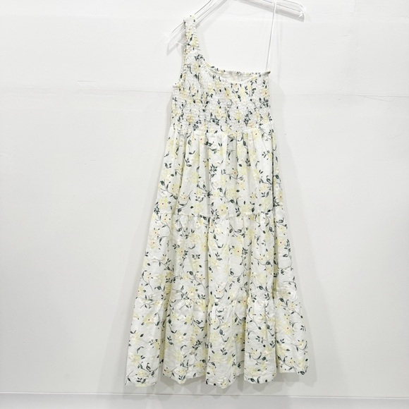 En Saison Lou Lou Midi Dress One Shoulder Ruffle Layered Skirt Floral Embroider - Picture 3 of 9